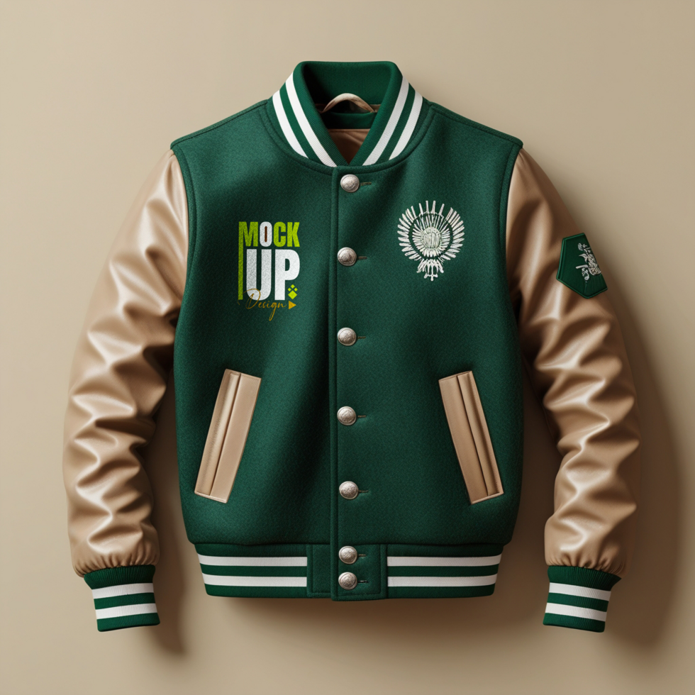 Stylish jacket mockup template for sweaters and outerwear apparel in fashion mock up psd