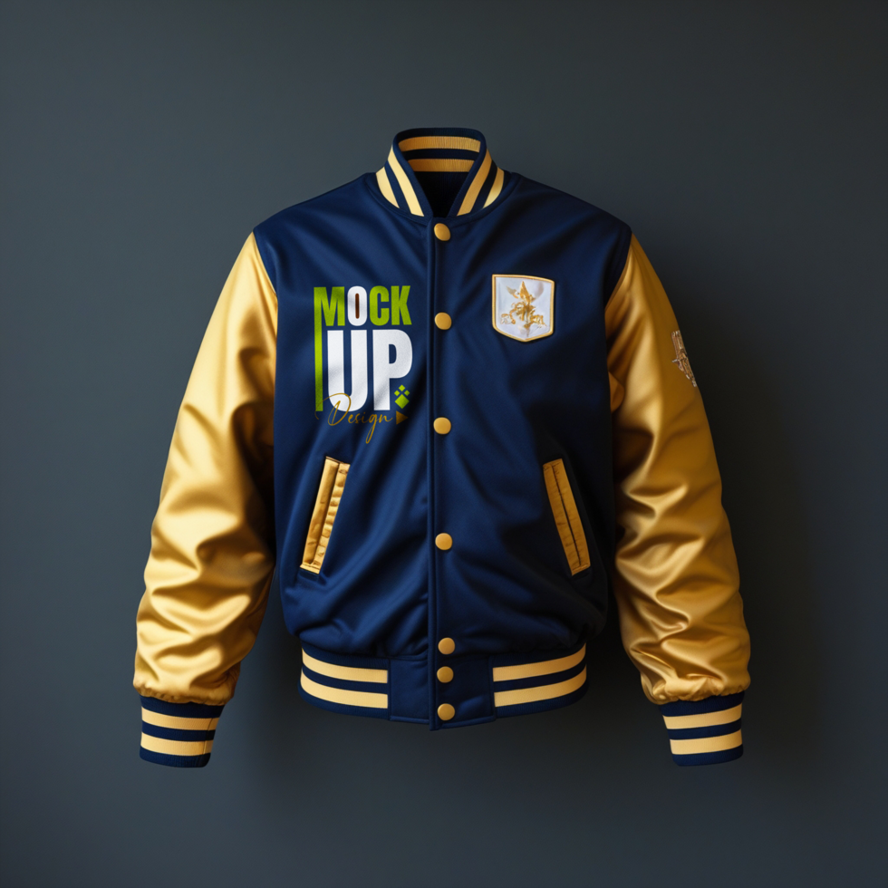 Jacket mockup template with a sweater outerwear design for fashionable apparel mockups psd