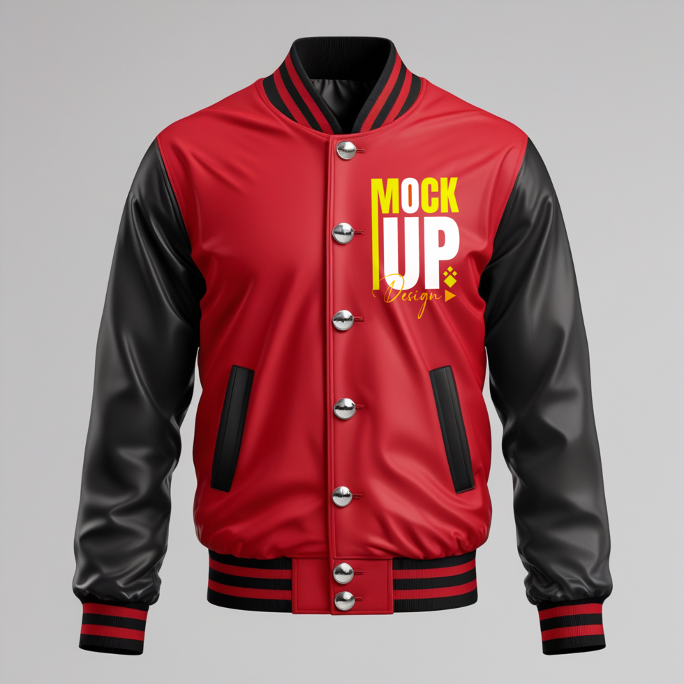 Fashionable jacket mockup template for outerwear sweaters and versatile apparel designs psd