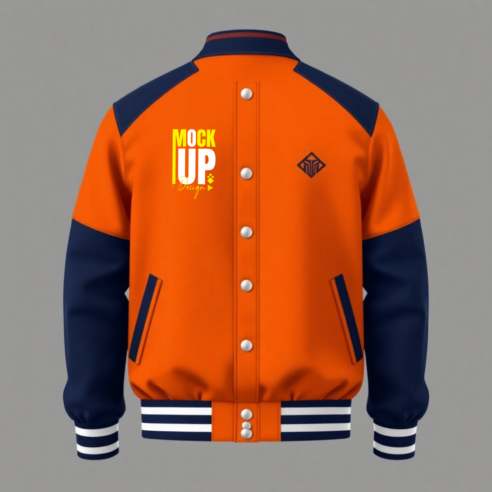 Hoodie sweatshirt mockup and varsity jacket template for stylish menswear and outerwear design psd