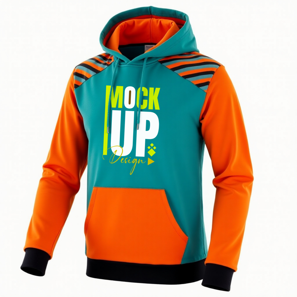Hoodie jacket and hoodie mockup design template with sweatshirt and menswear mockup collection psd