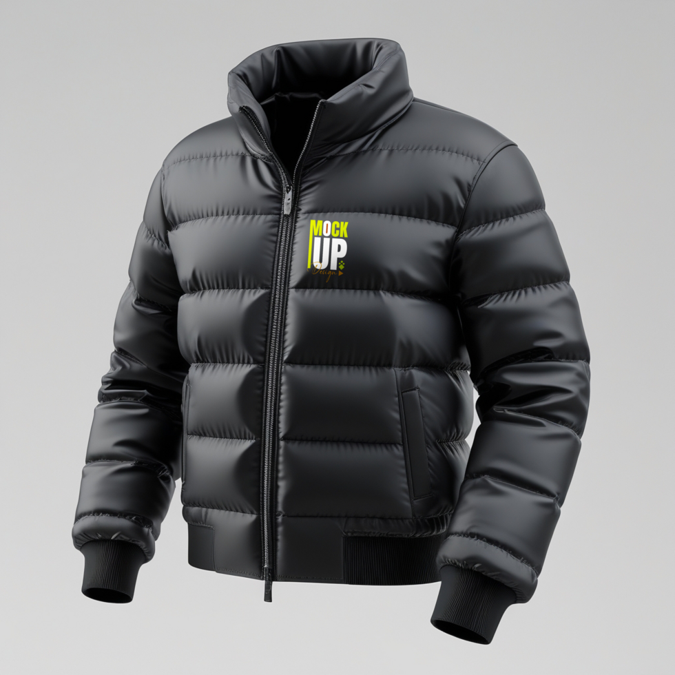 Jacket and jumper mockup template featuring sporty casual menswear and outerwear psd