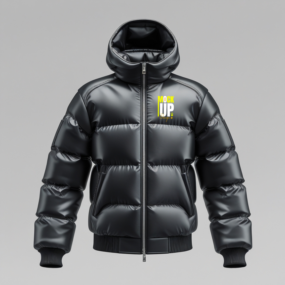 Unique bomber jacket mockup template perfect for heavy cold protection and active wear branding psd