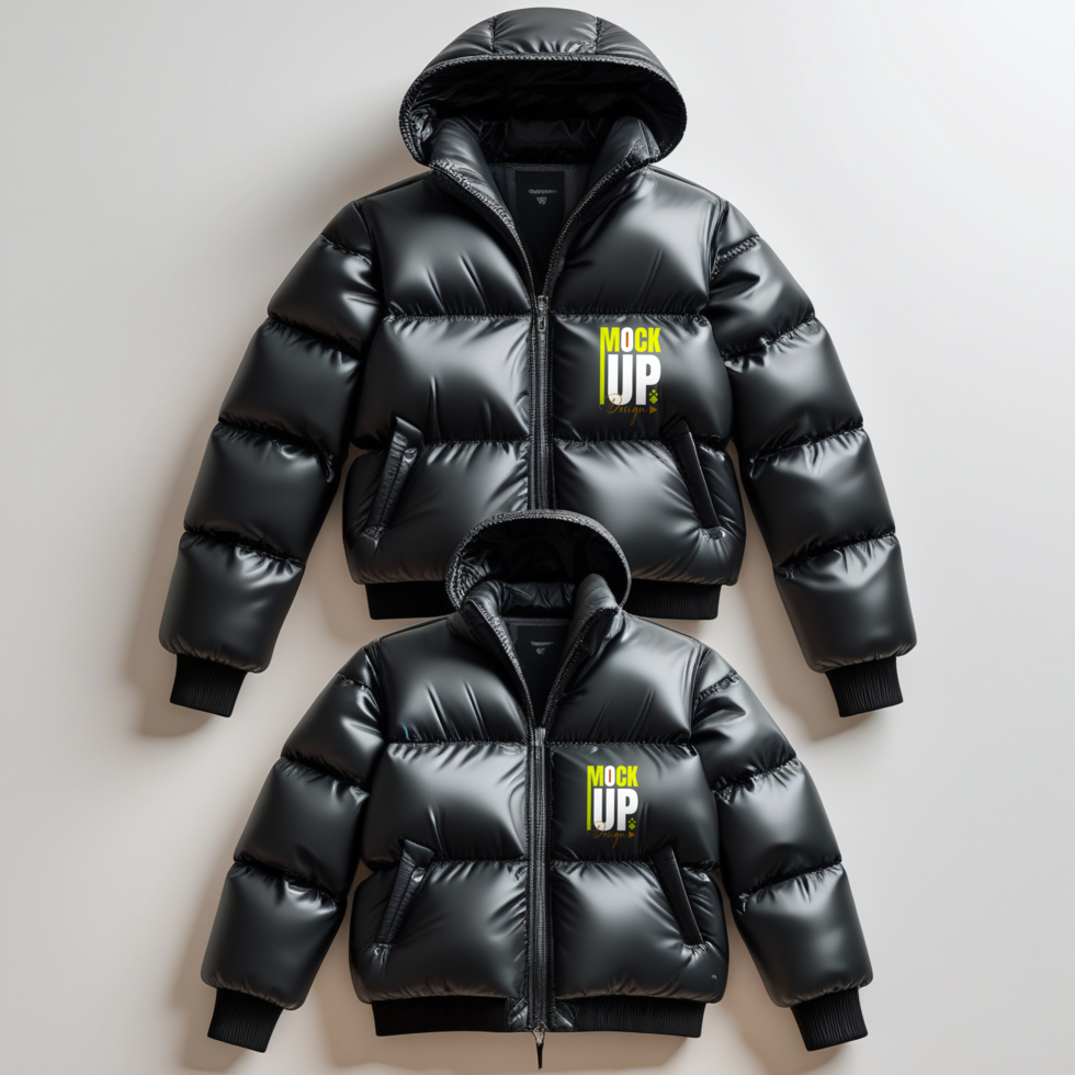 Casual jumper and jacket mockup template ideal for trendy varsity and bomber styles psd