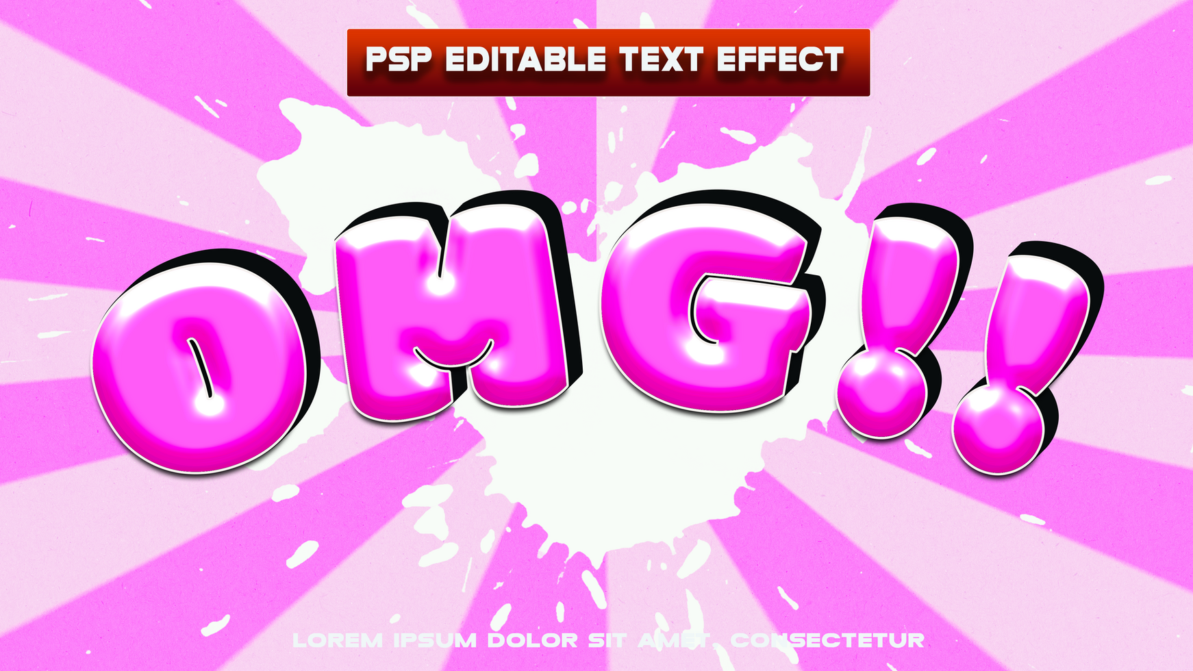 omg text effect - free download psd