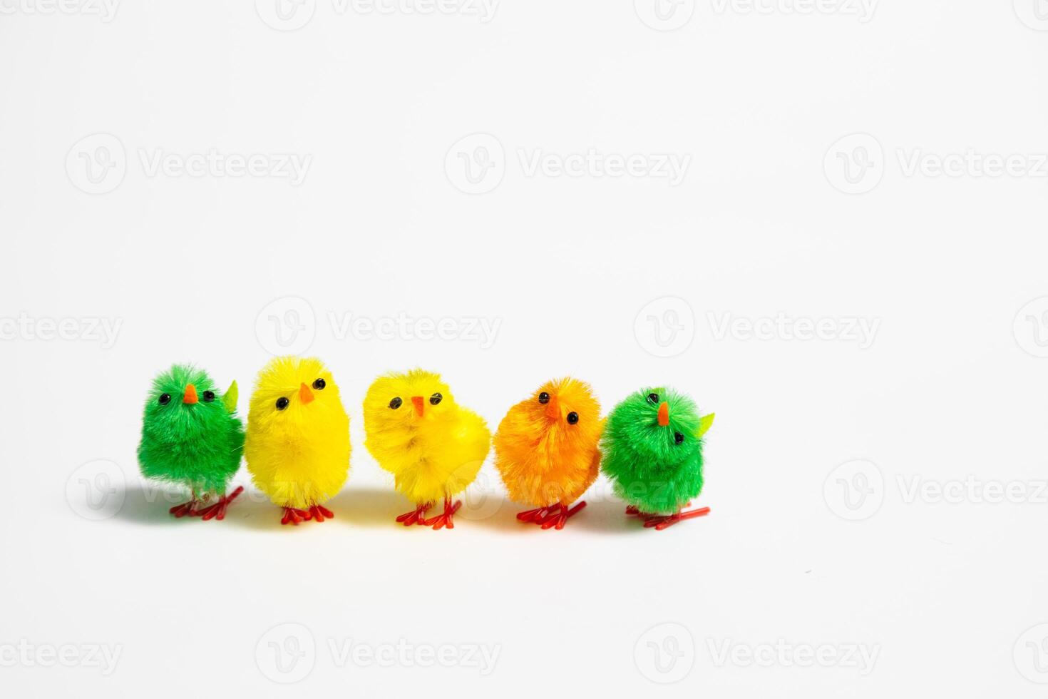 Cute little Easter chickens, colourful newborn chicks, Easter background, spring banners, funny invitation, adorable event illustration, Christian poster card photo