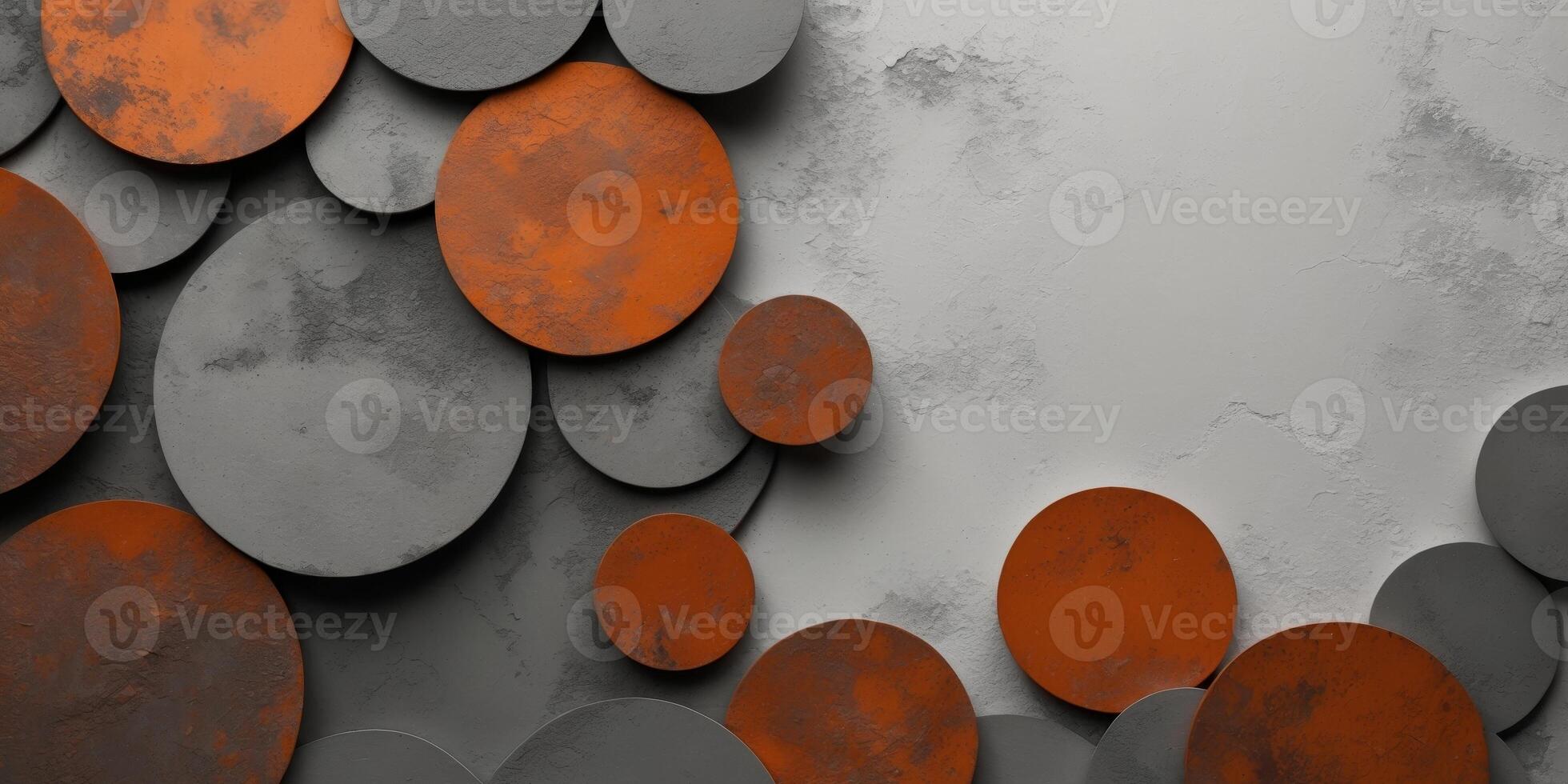 Overlapping rusty orange and grey circles background textureOverlapping rusty orange and grey circles background texture. photo