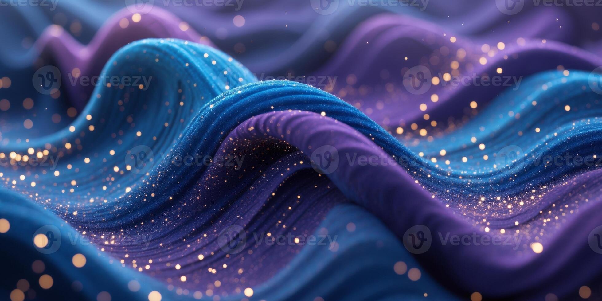 Enchanting wave texture in vibrant blue and purple hues adorned with delicate stardust specksEnchanting wave texture in vibrant blue and purple hues adorned with delicate stardust specks. photo