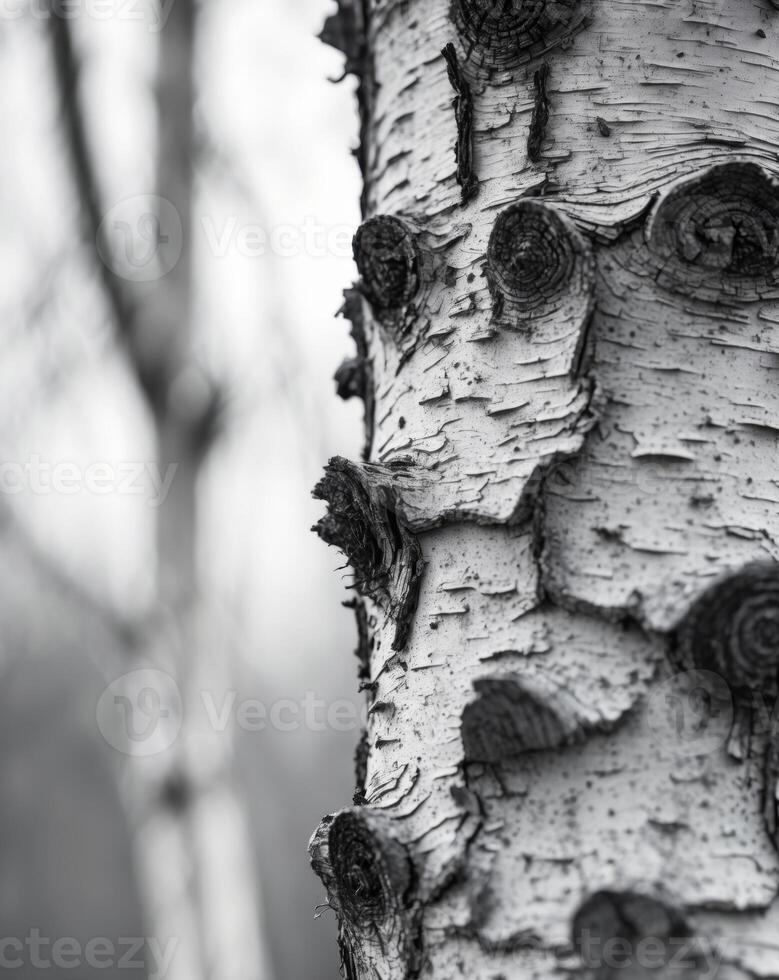 Close Up of Birch Tree Bark with Textured SurfaceClose Up of Birch Tree Bark with Textured Surface. photo