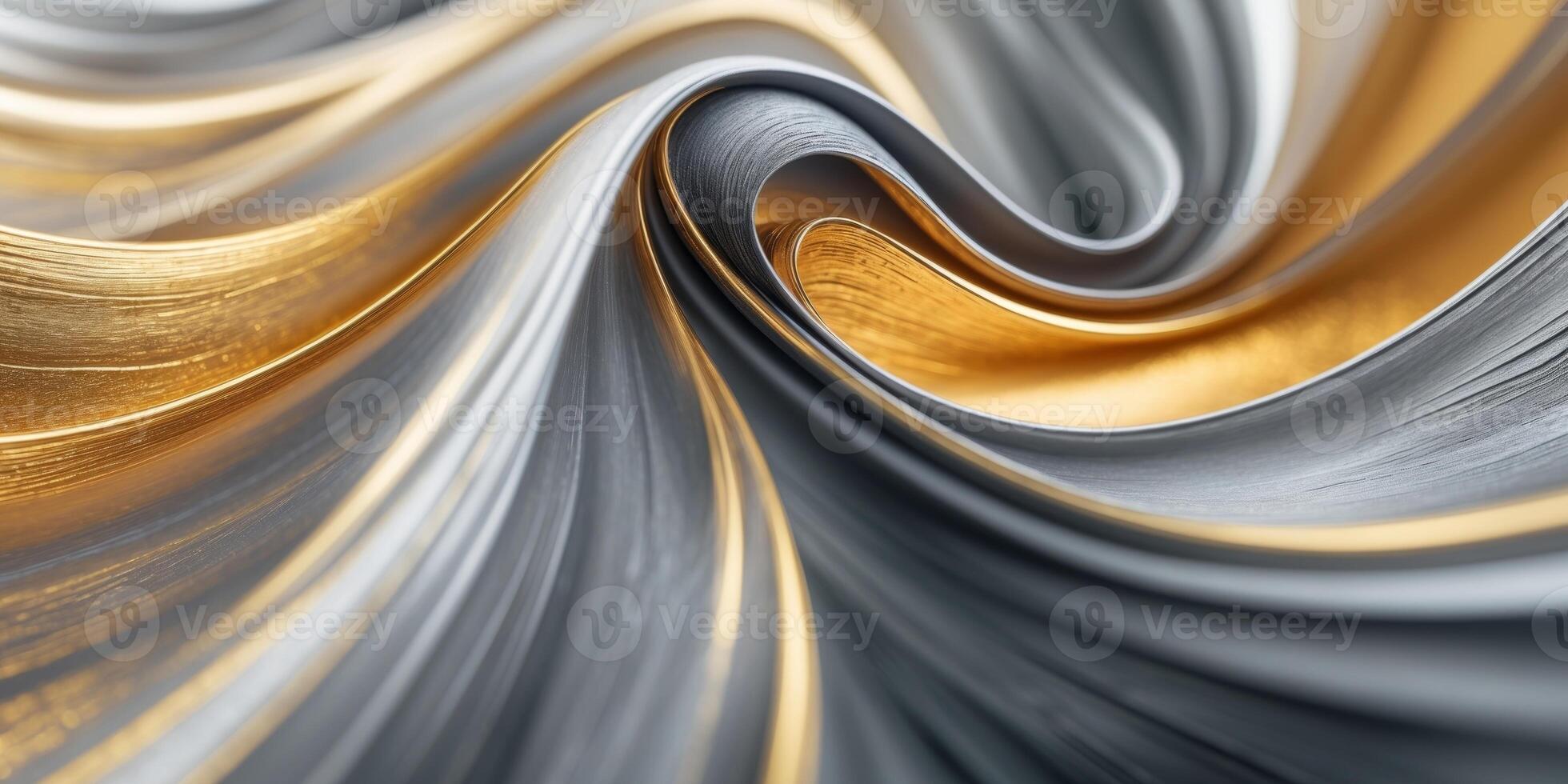 Abstract Swirling Gold and Gray Background Image photo