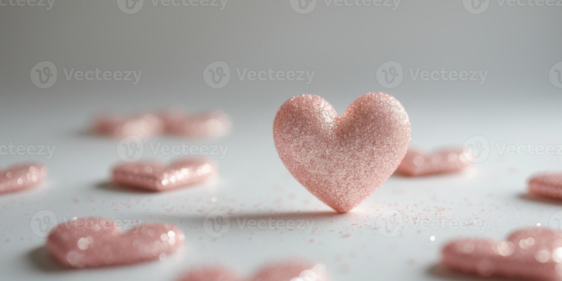 Closeup of Pink Glitter Hearts Valentine's DayCloseup of Pink Glitter Hearts Valentine's Day. photo