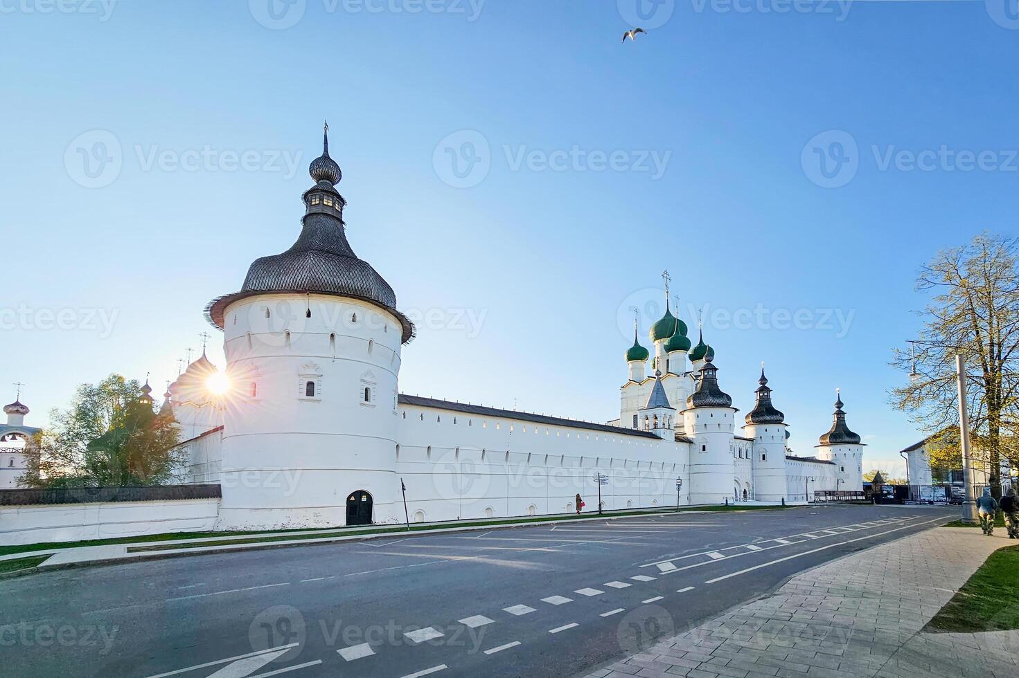 Sunny morning in Rostov the Great Kremlin. Russia. photo