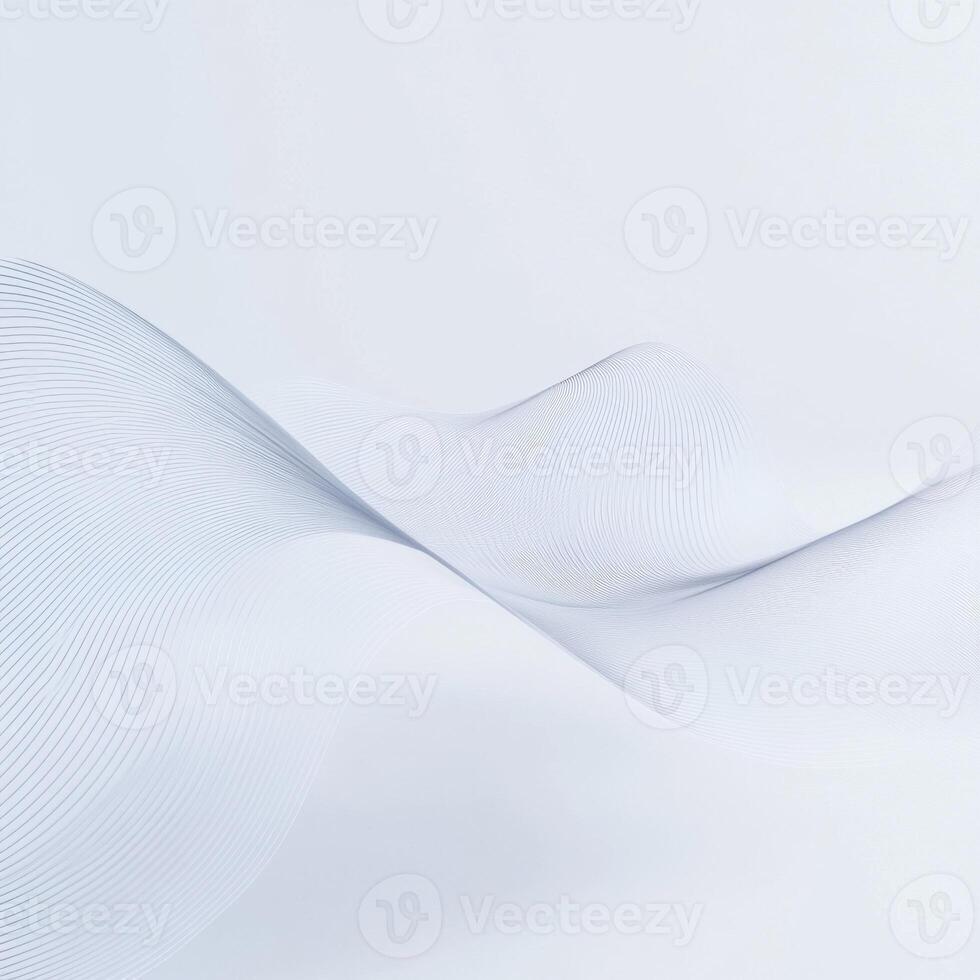 Flowing white fabric creates soft, gentle waves in a minimalist setting capturing serenity and tranquility photo