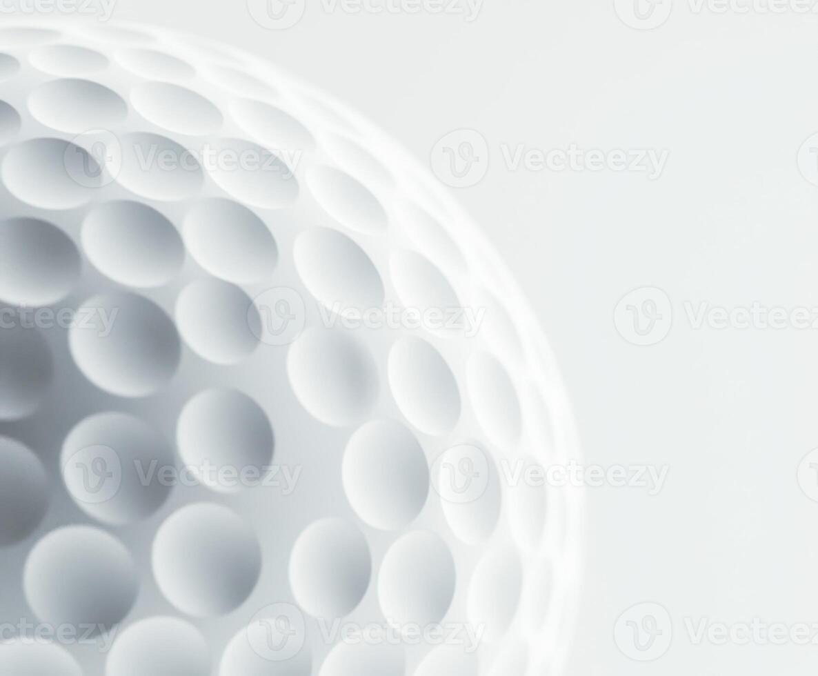 Close-up view of a golf ball showcasing its dimpled texture and white surface under soft light photo