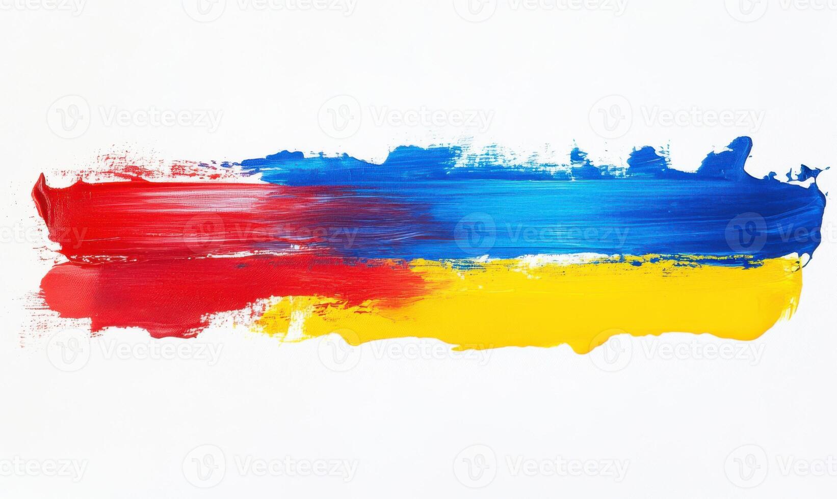 Bright colors of red, blue, and yellow blend together in a vibrant artistic display representing unity and cultural expression photo
