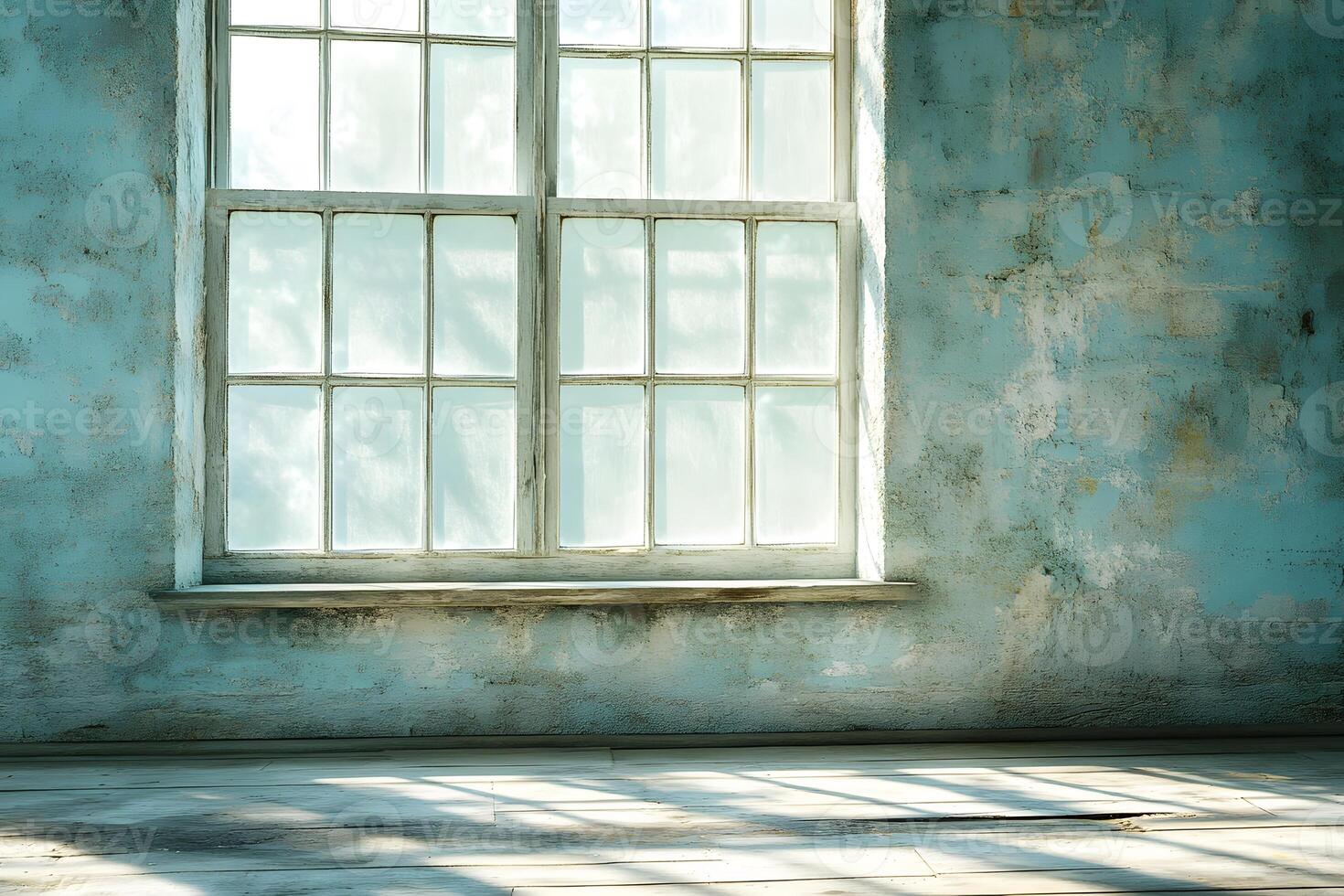 Sunlit Vintage Window and Weathered Wall Interior Design Inspiration photo