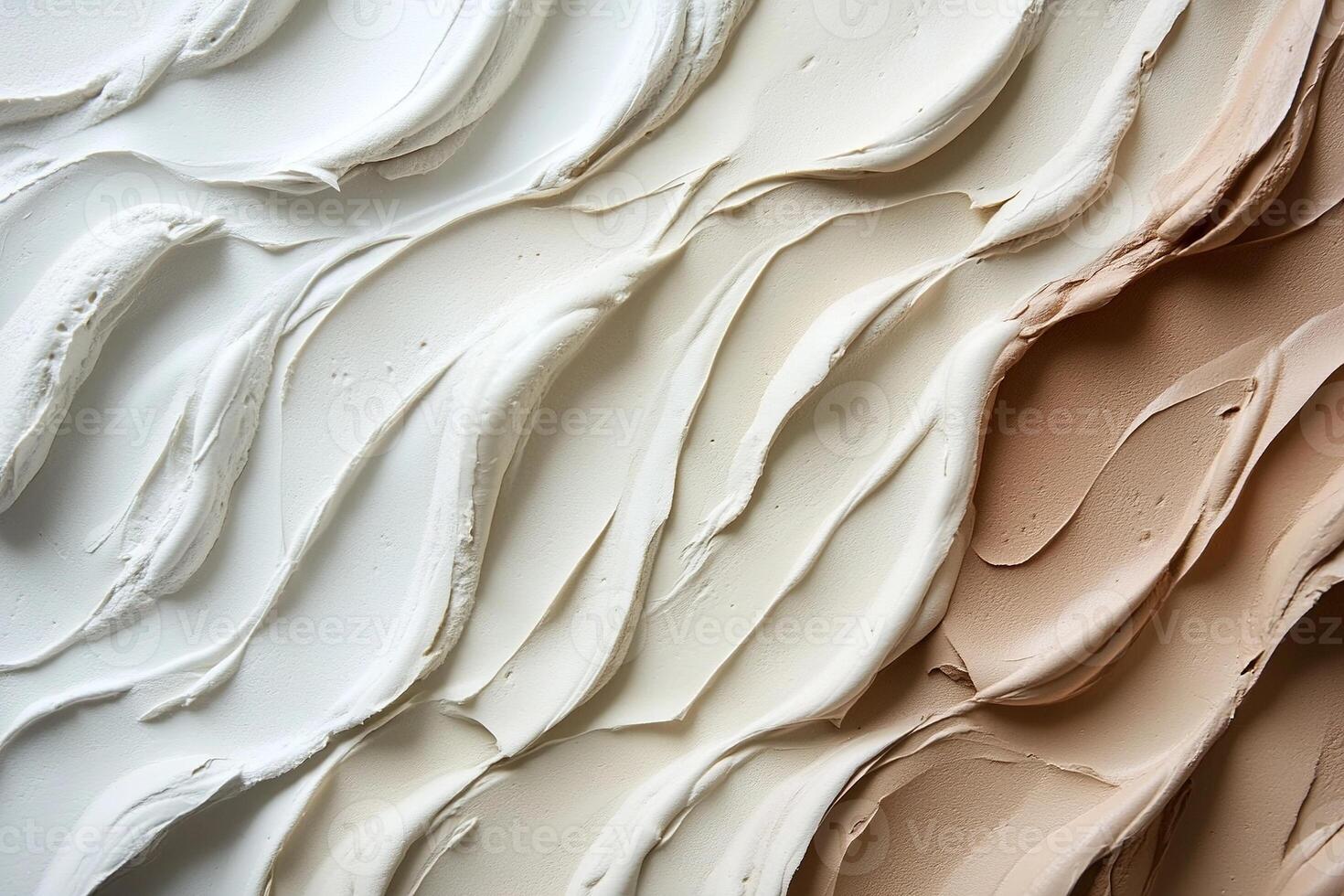 Soft, wavy clay textures in white and beige create an organic and modern atmosphere. This minimalist background features gentle curves and clean space for overlay text, enhancing artistic expression photo