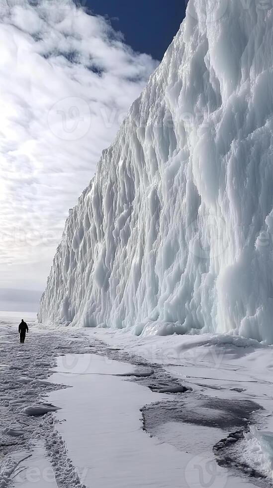 Ice Wall Majestic Winter Landscape photo