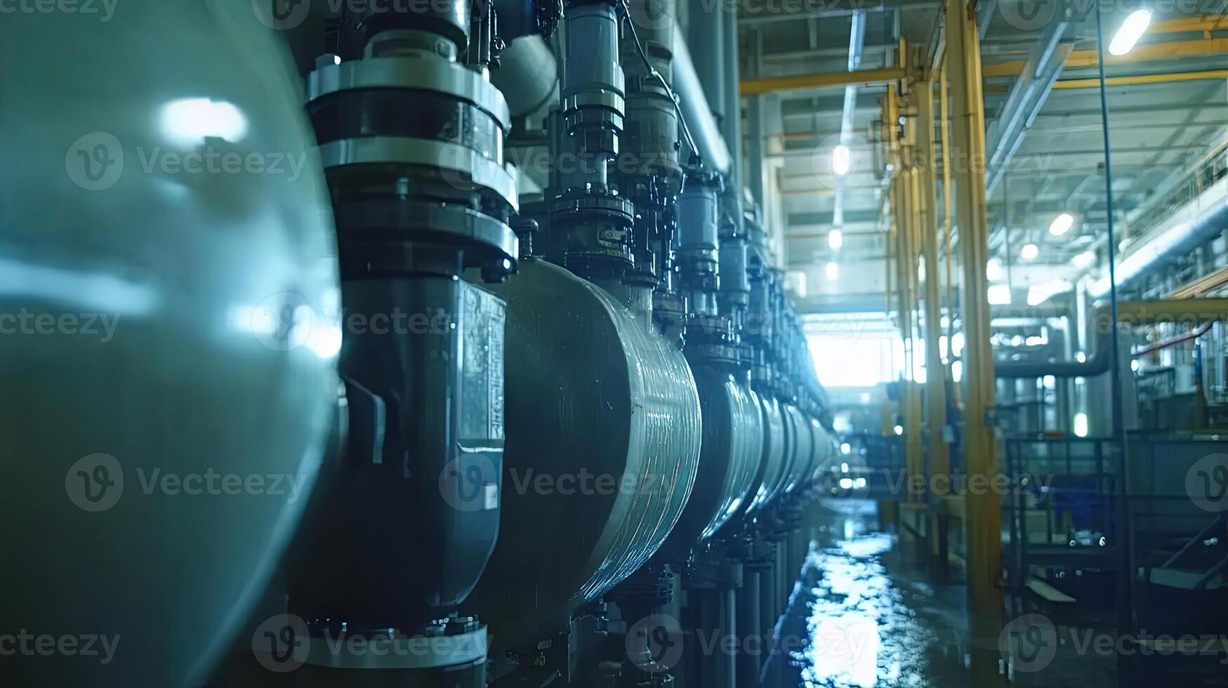 Industrial Machinery and Pipes in a Modern Factory photo