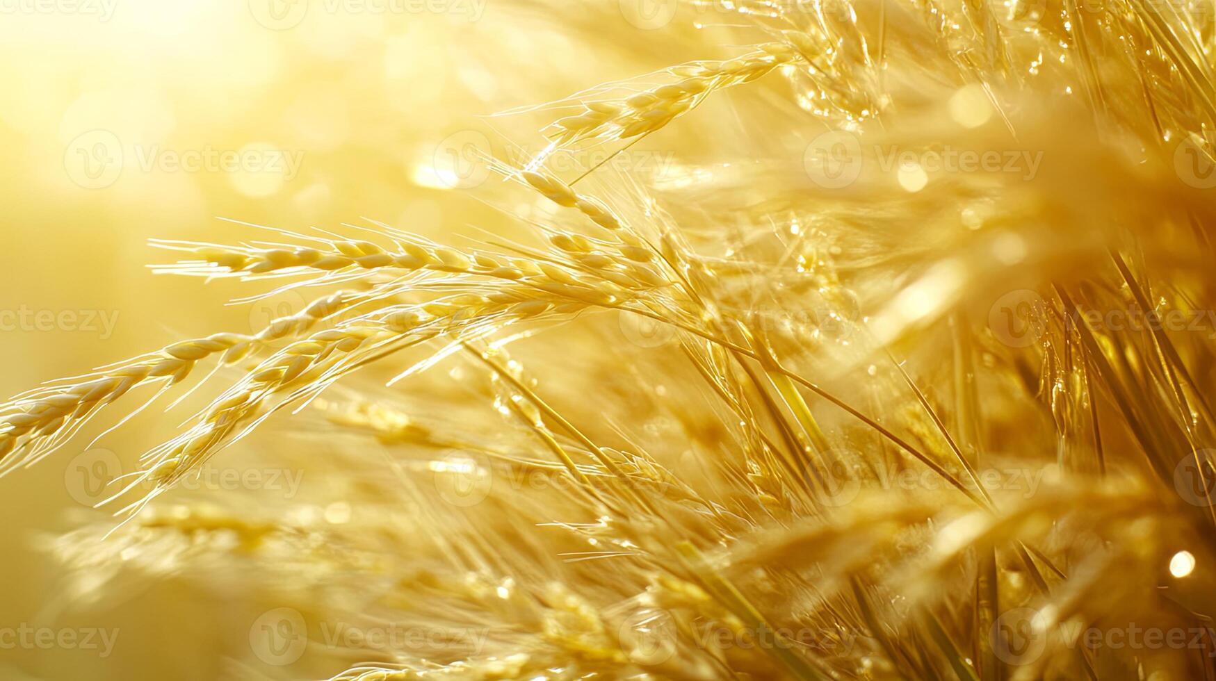 Golden Wheat Field Under Sunlight photo