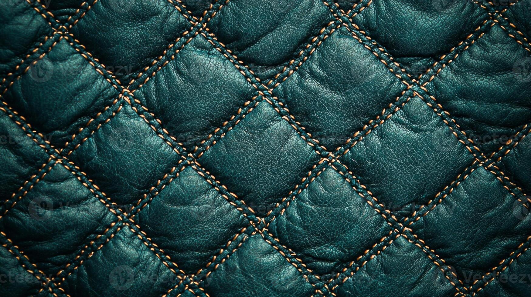 Focusing on unique diamond stitch pattern quilted fabric highlights its soft sheen and padded texture. vibrant colors contribute modern inviting feel any space photo