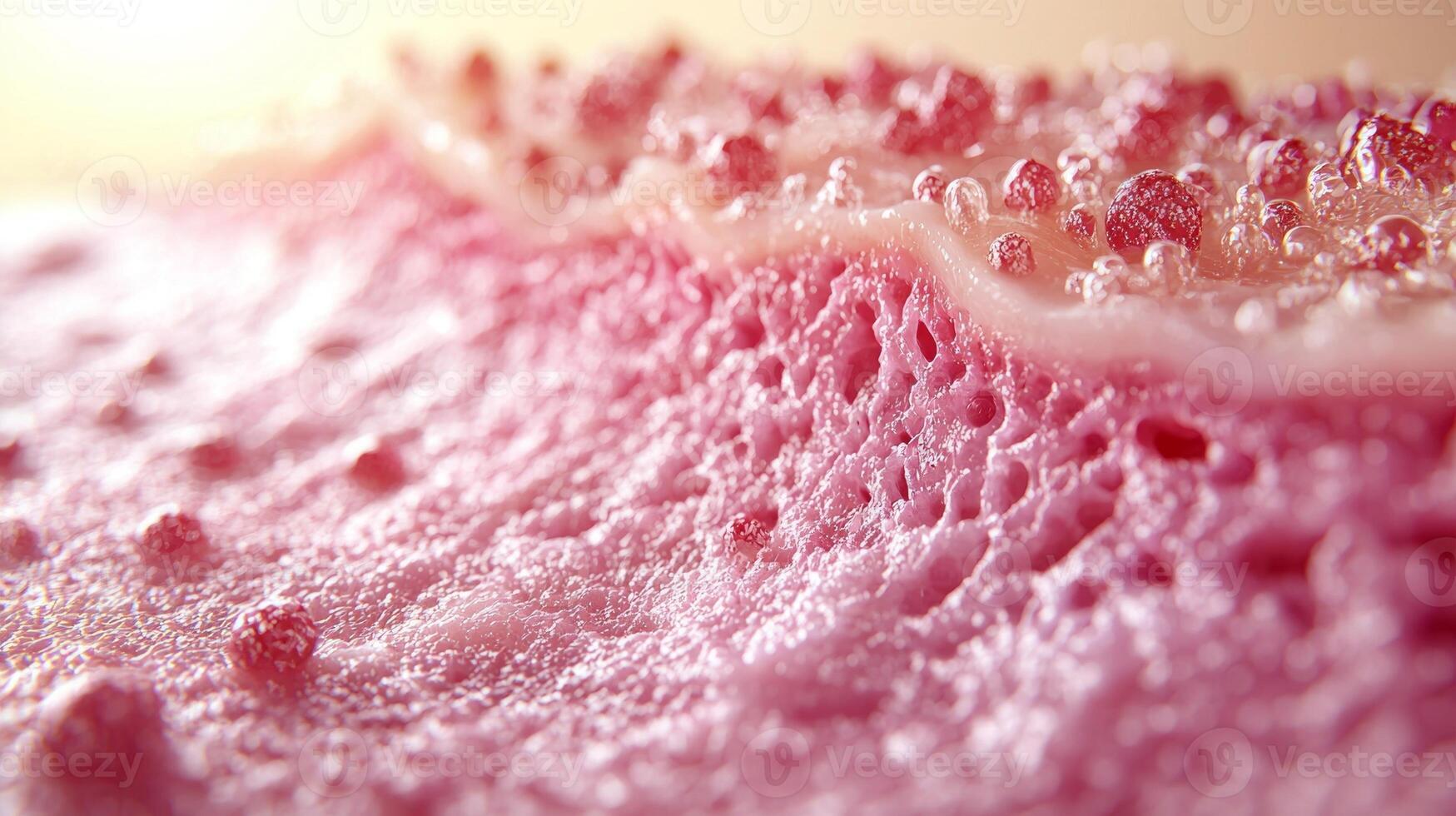 Detailed cross section illustrates various skin layers including epidermis dermis and subcutaneous tissue. soft gradient background enhances clarity and focus of anatomical features photo