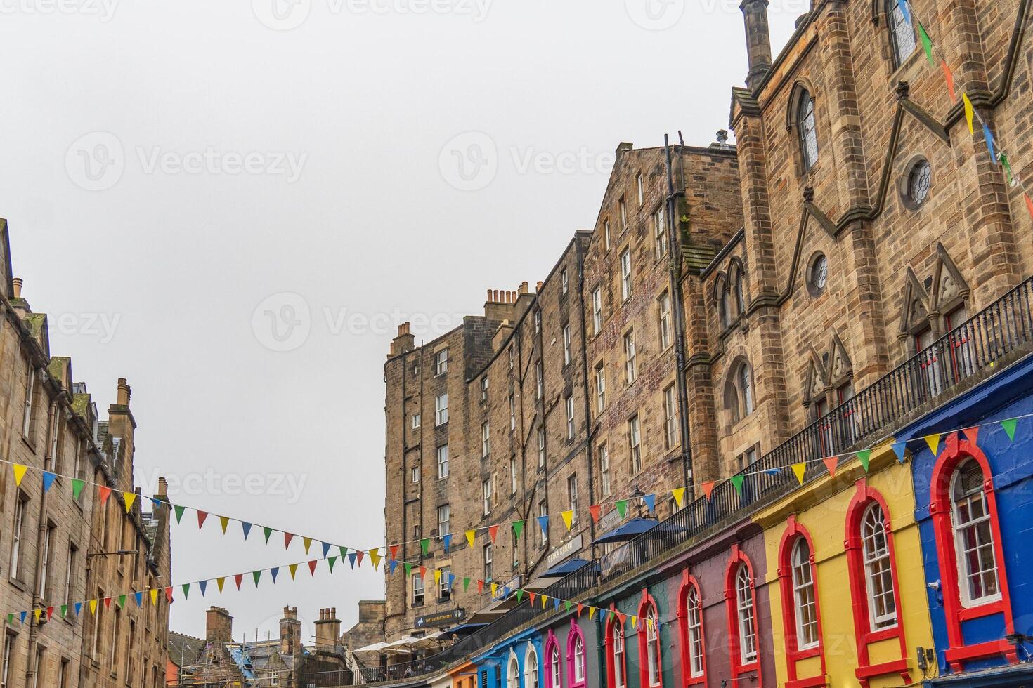 A row of buildings in edinburgh photo