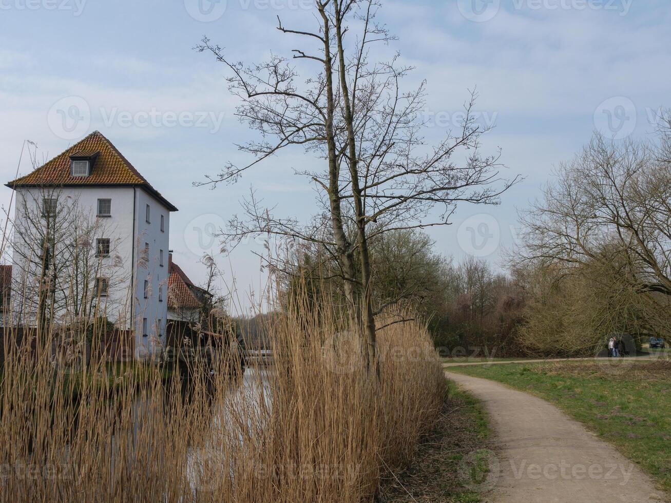 path at a river photo