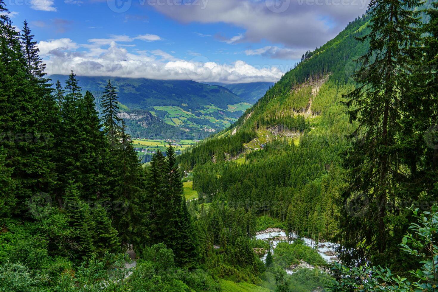 valley in the austrian alps photo