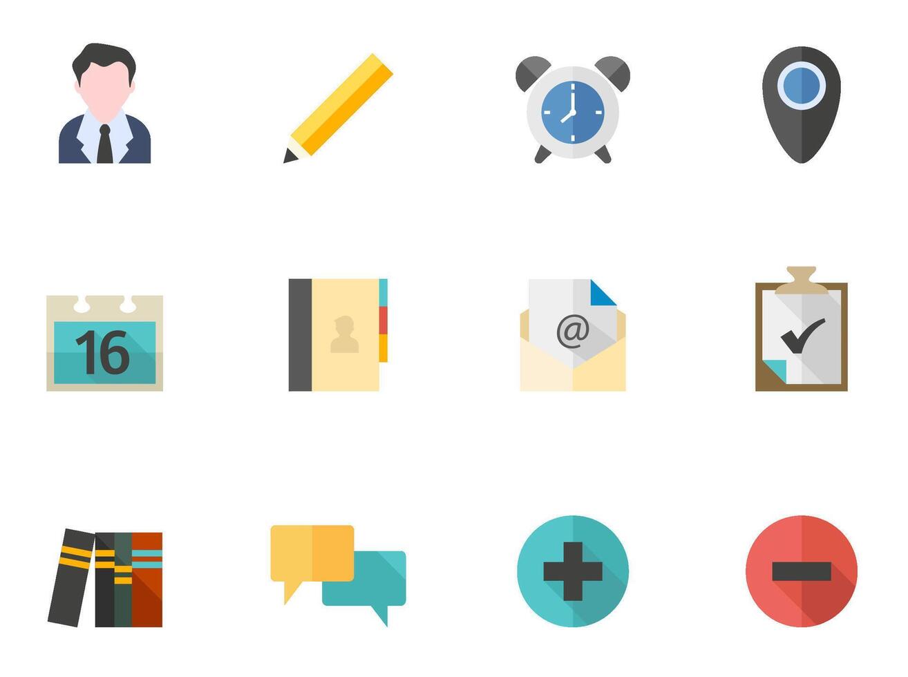 collaboration icon in flat color illustration vector