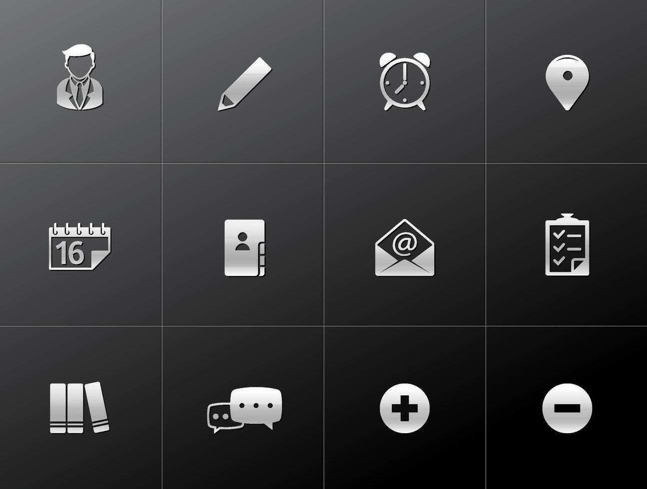 metallic style illustration of collaboration icon vector