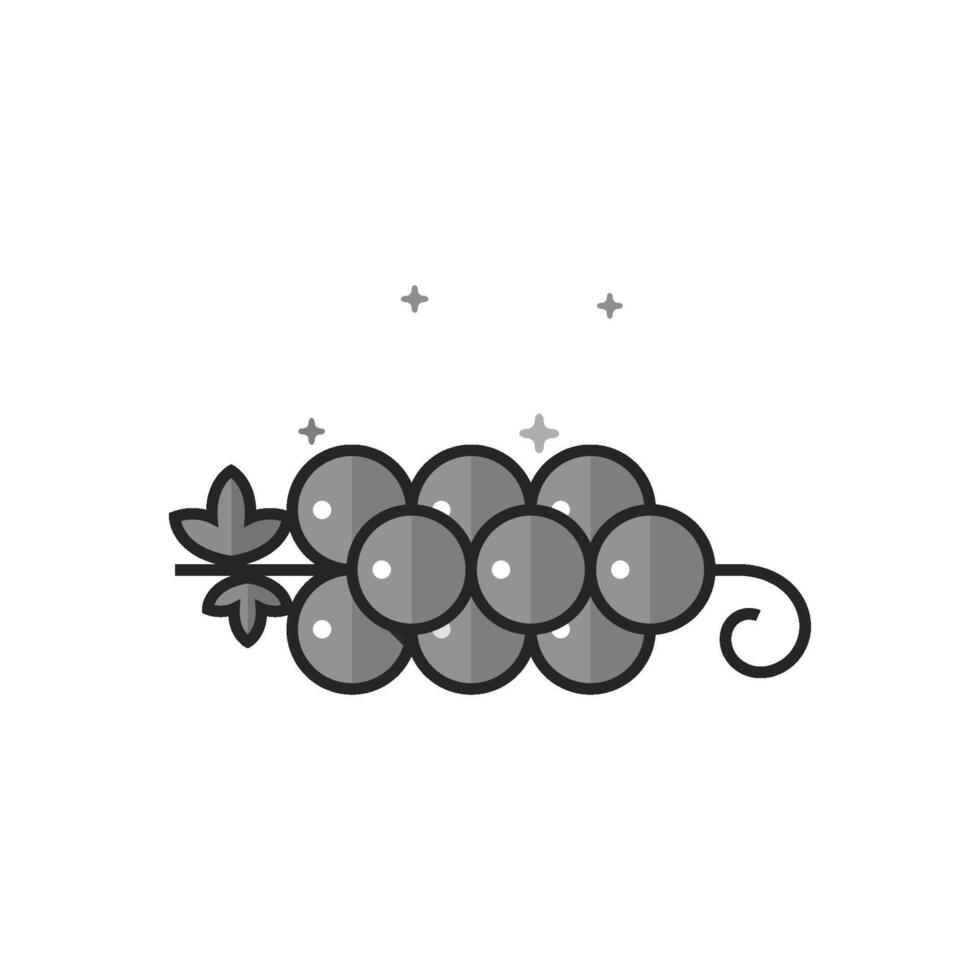 Grapefruit icon in flat outlined grayscale style illustration vector