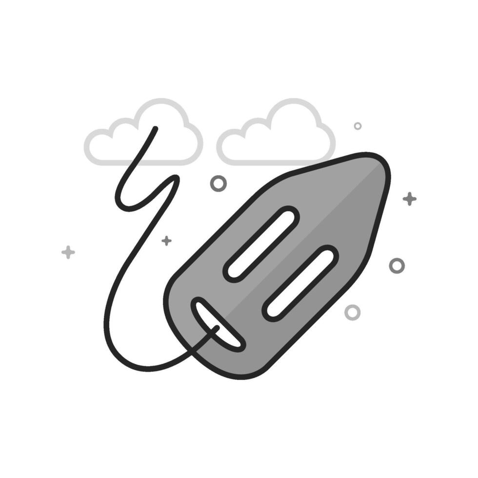 Rescue tube icon in flat outlined grayscale style illustration vector