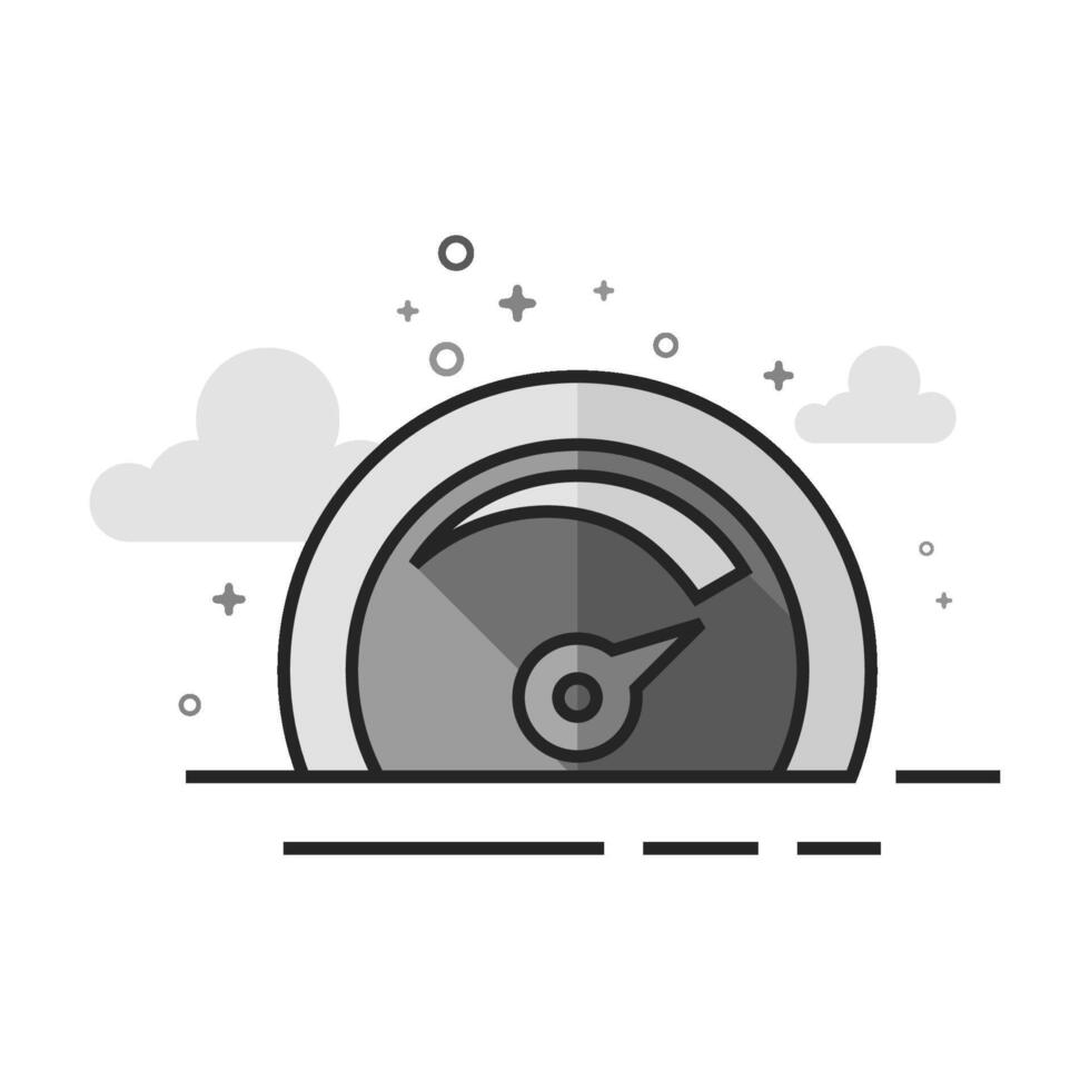 Dashboard icon in flat grayscale style illustration vector