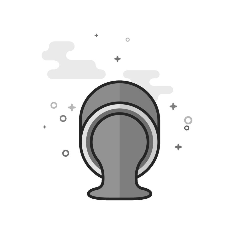 Painting can icon in flat outlined grayscale style illustration vector
