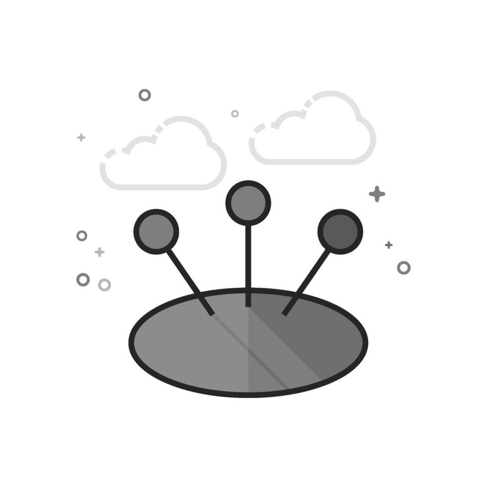 Pincushion icon in flat outlined grayscale style illustration vector