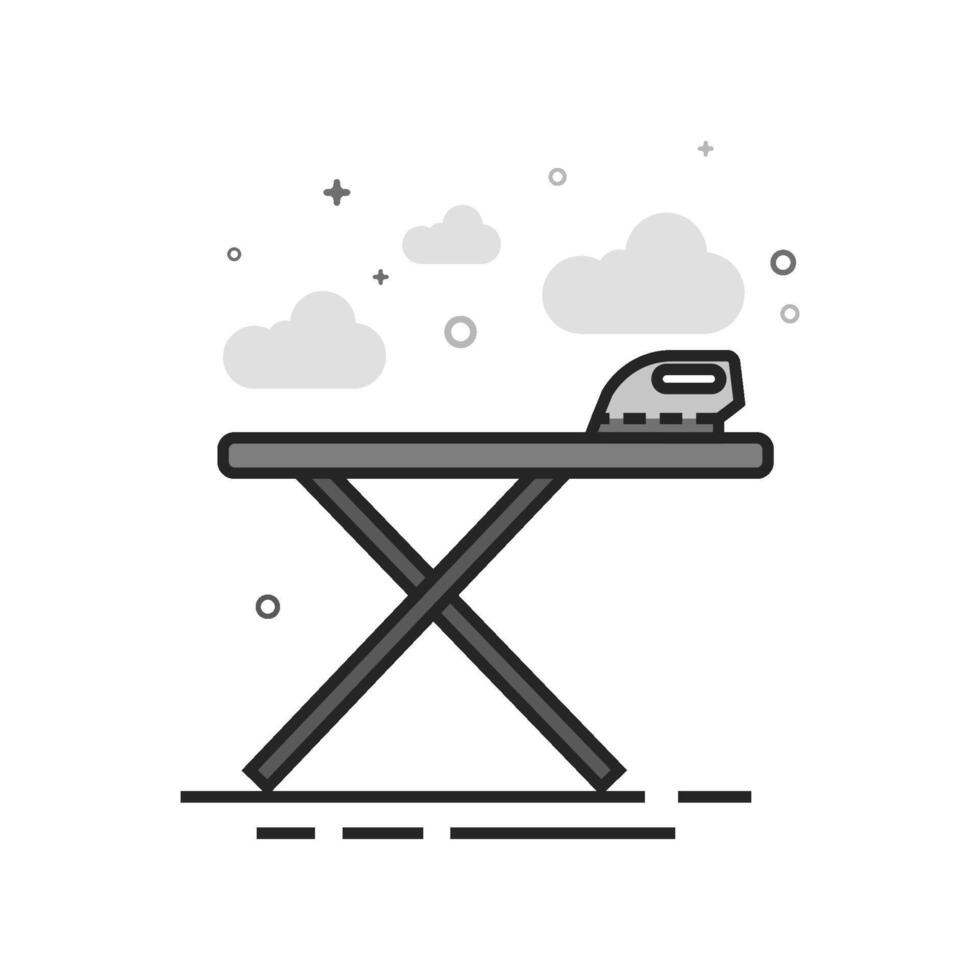 Folded shirt icon in flat outlined grayscale style illustration vector
