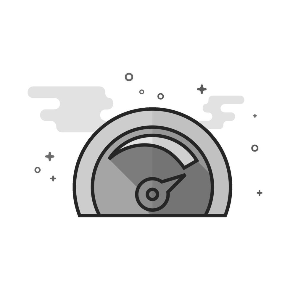Dashboard icon in flat outlined grayscale style vector