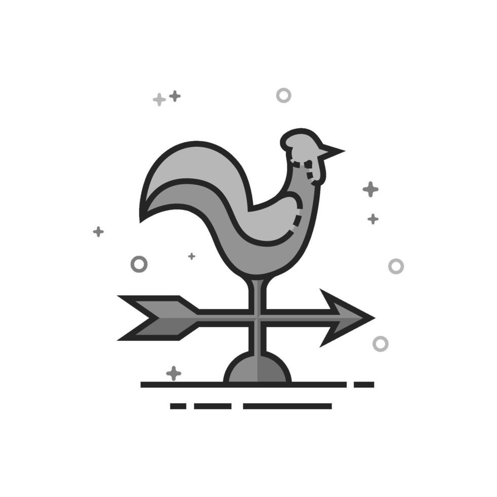 Wind vane icon in doodle sketch lines. illustration. vector