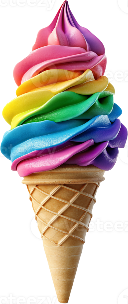 Colorful Gelato Ice Cream Assortment on White png