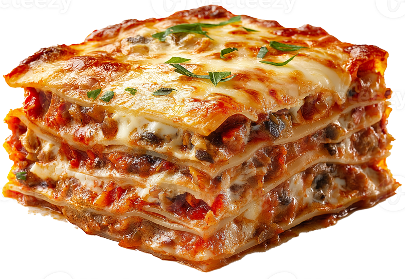 Hot Lasagna Slice Ready to Serve png