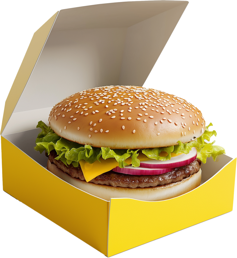 Fresh Beef Burger Isolated for Stock Use png