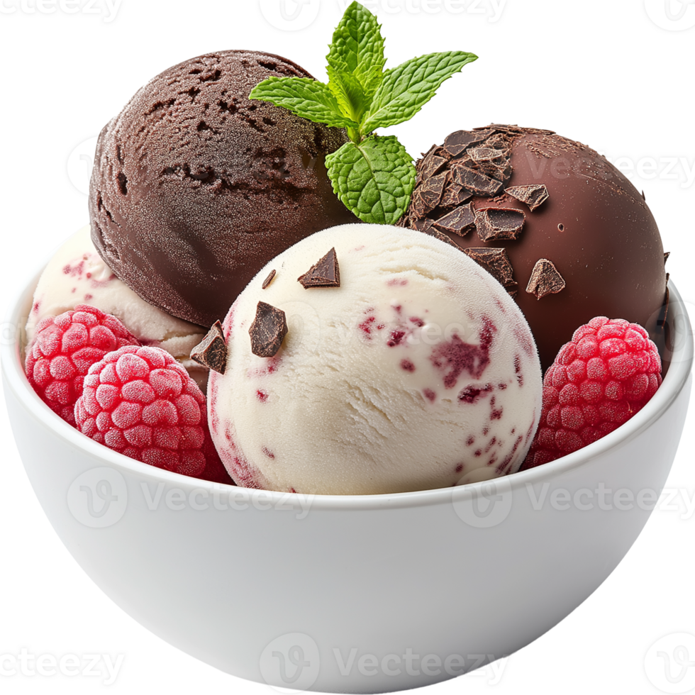 Strawberry Gelato Ice Cream in a Waffle Cone png