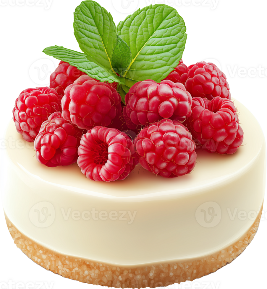 Fresh Strawberry Topped Cheesecake on White Surface png