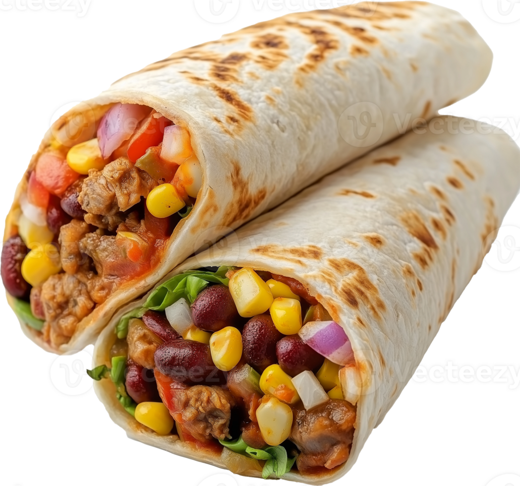 Mexican Burrito Isolated on White png
