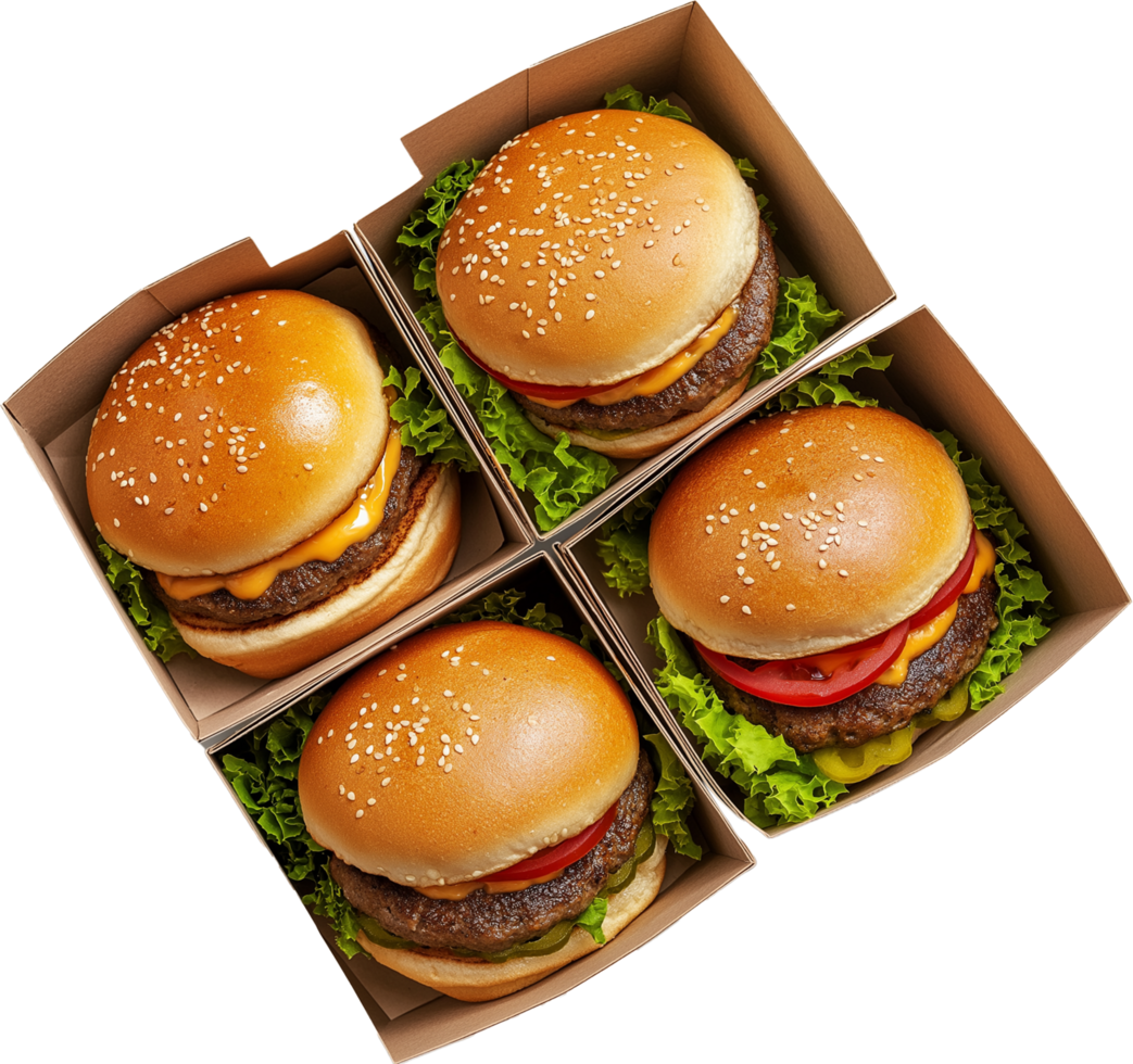 Isolated Spicy Chicken Burger with Jalapenos png