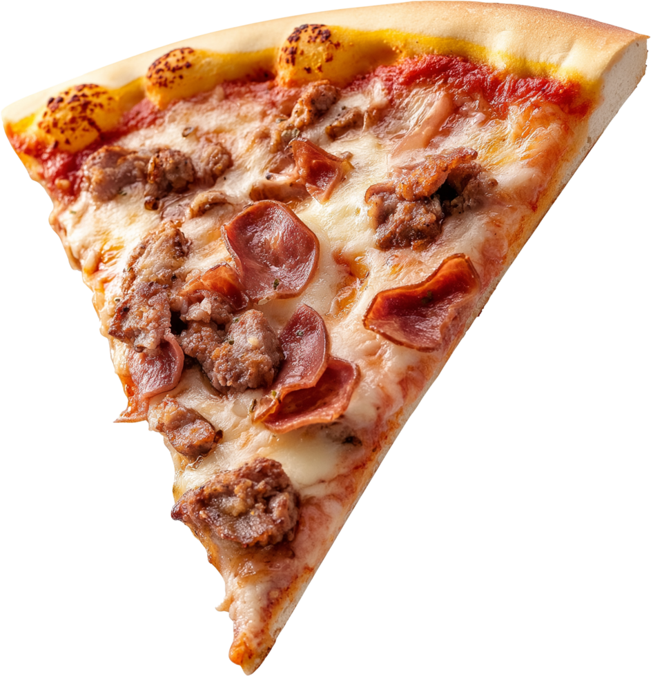 Fresh Delicious Pizza Slice Isolated on White Background png