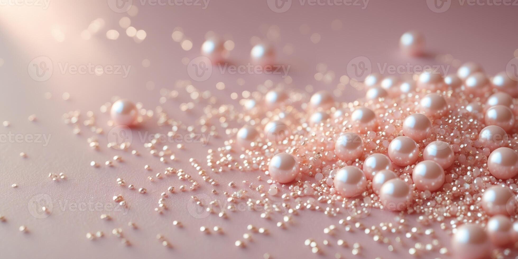 Pink canvas embellished with shimmering pearl confetti photo