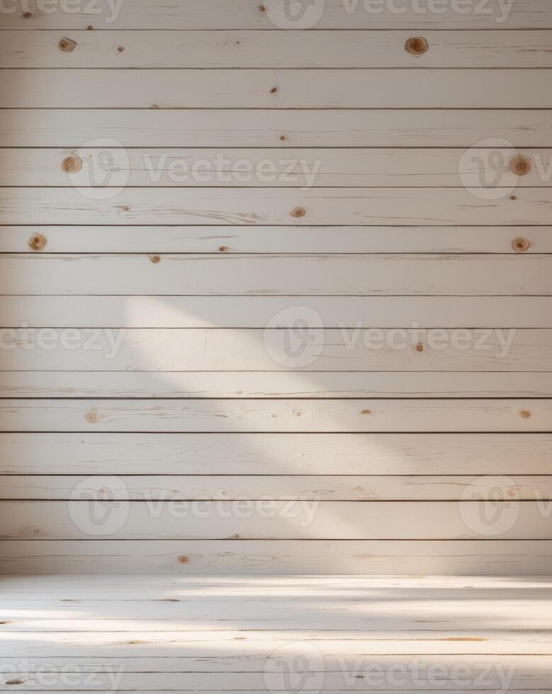 Wooden background with textured white wood planks for rustic designs and creative mockups photo