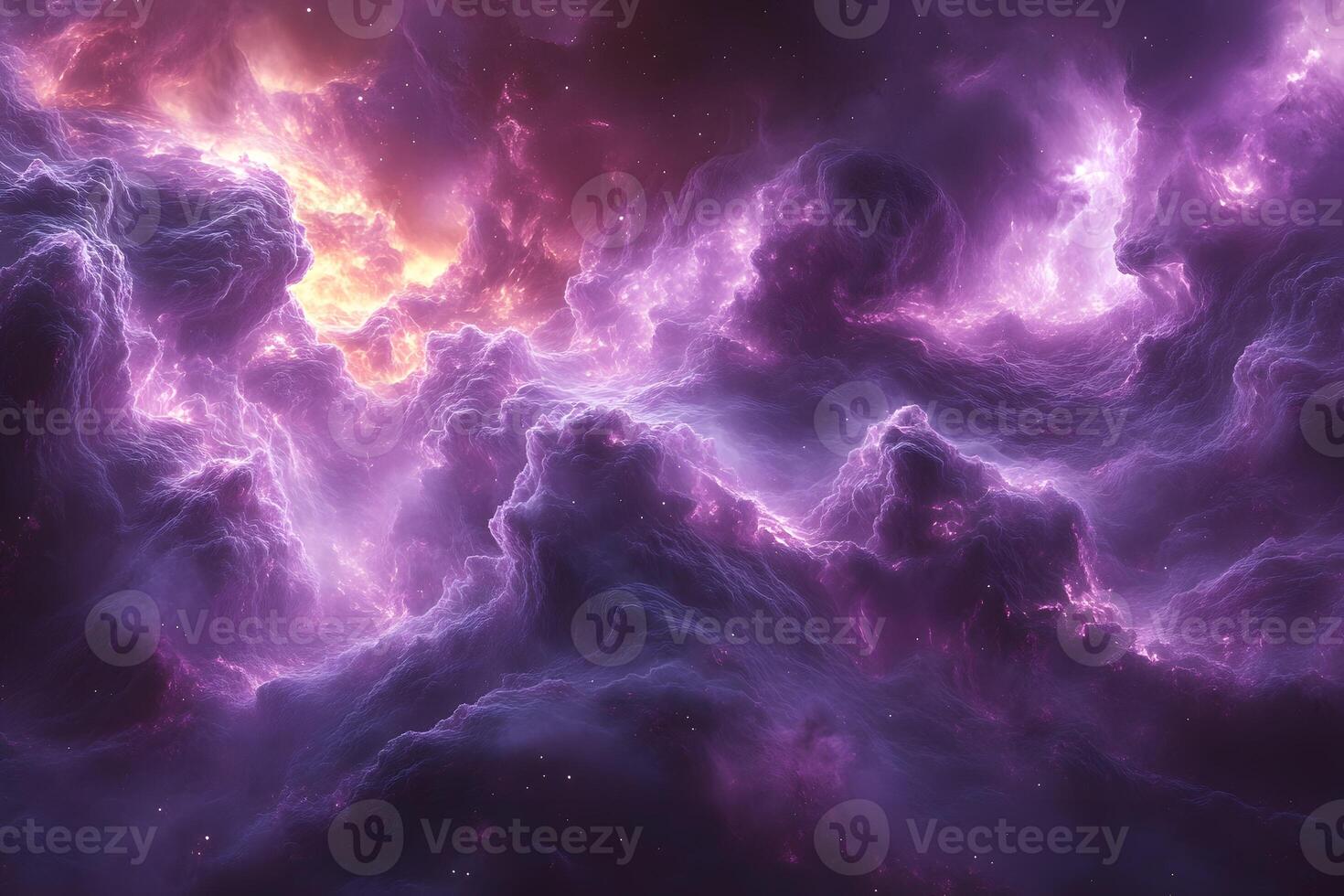 Ethereal Cosmic Landscape in Purple Hues for Sci-Fi and Fantasy Artwork photo